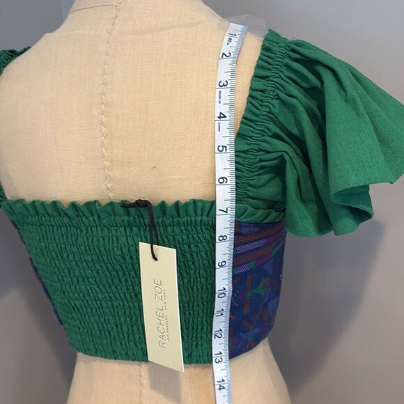 NWT Rachel Zoe Ruffle Shoulder Crop Top Size XS - Picture 7 of 11